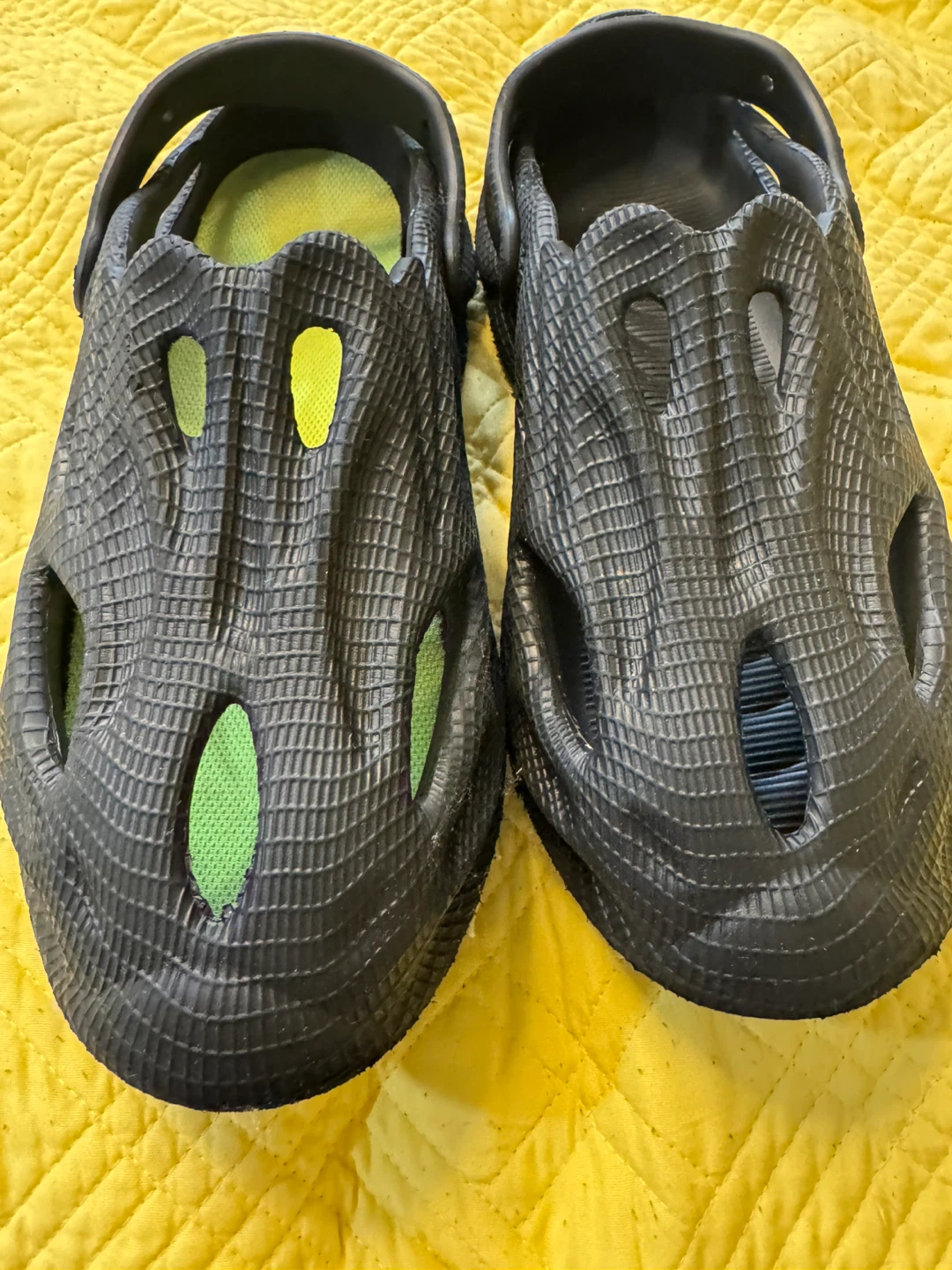 Black Croc-style Clogs