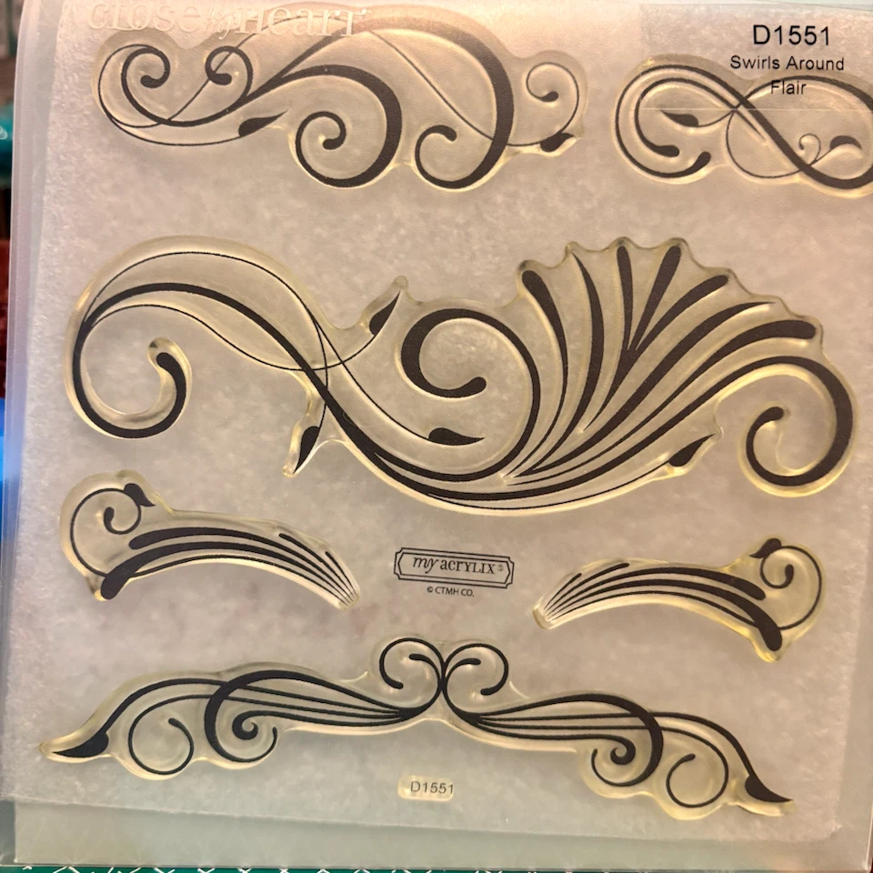 Close To My Heart Swirls Around Flair Clear Stamps D1551