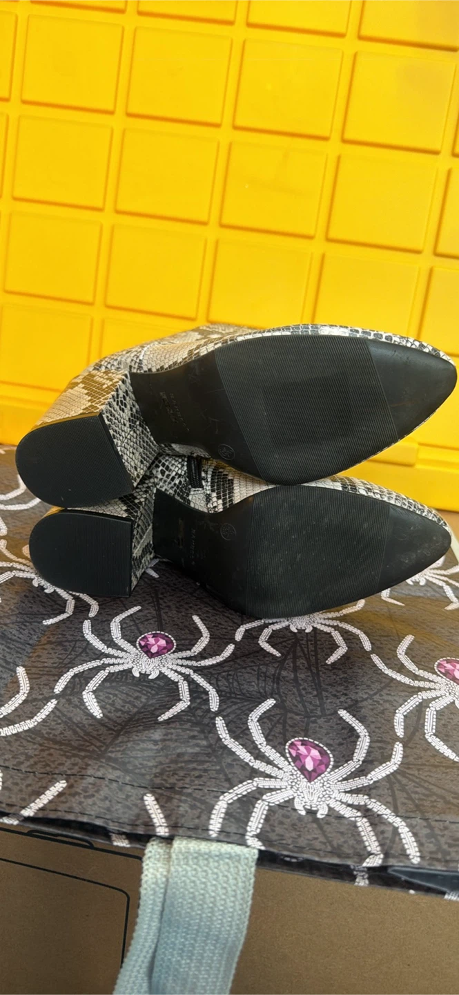 Women's Snake Print Ankle Boots - photo 2