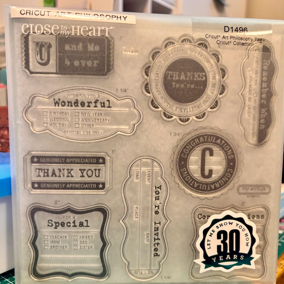 Close to My Heart Cricut Art Philosophy D1496 Stamp Set