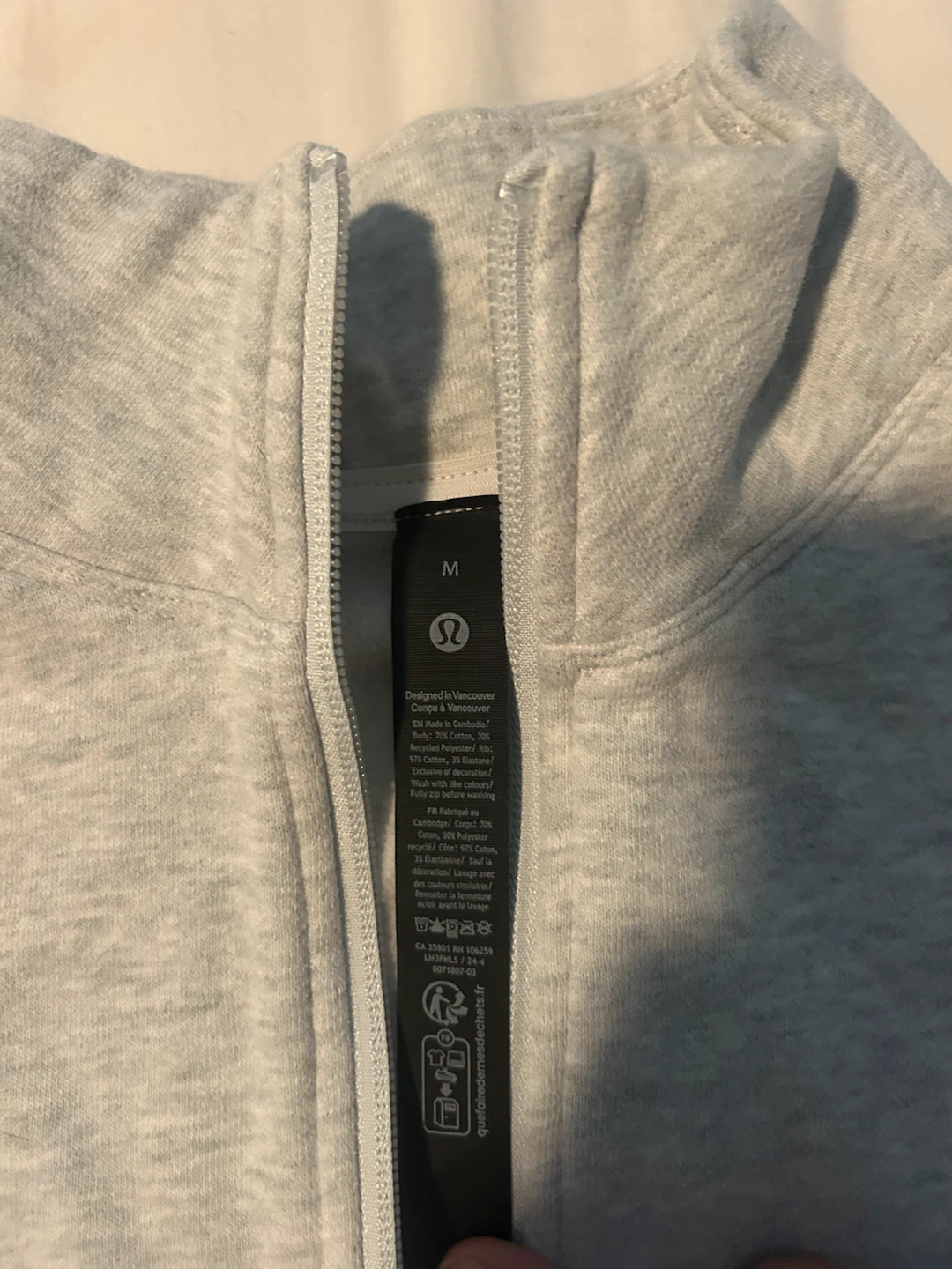 Lululemon Grey Quarter Zip Sweatshirt - Size M - photo 3