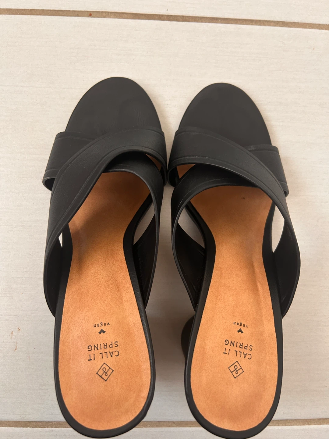 Call It Spring Black Vegan Block Heel Sandals - photo 4