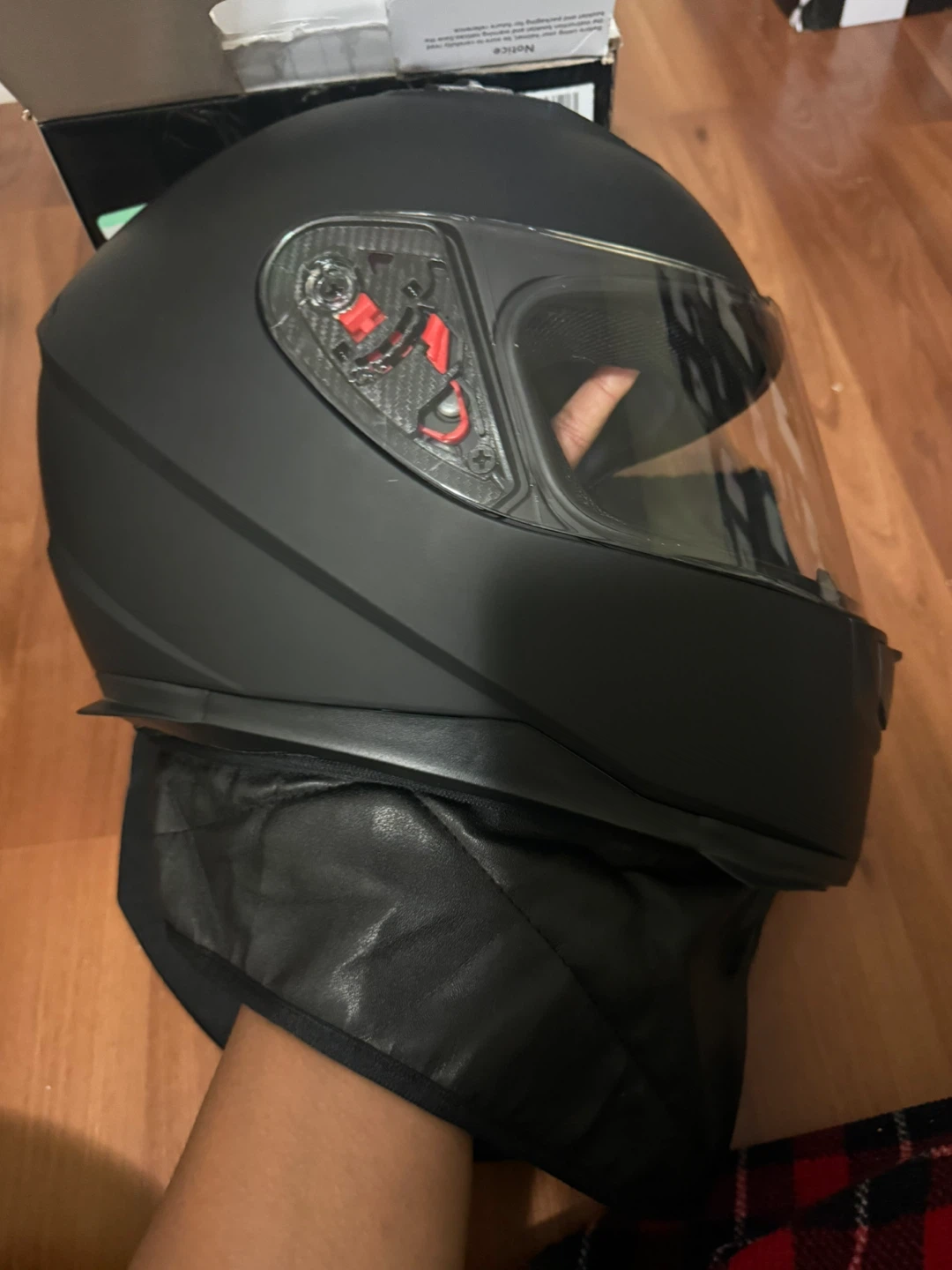ILM Motorcycle Helmet Matte Black Size L - photo 3