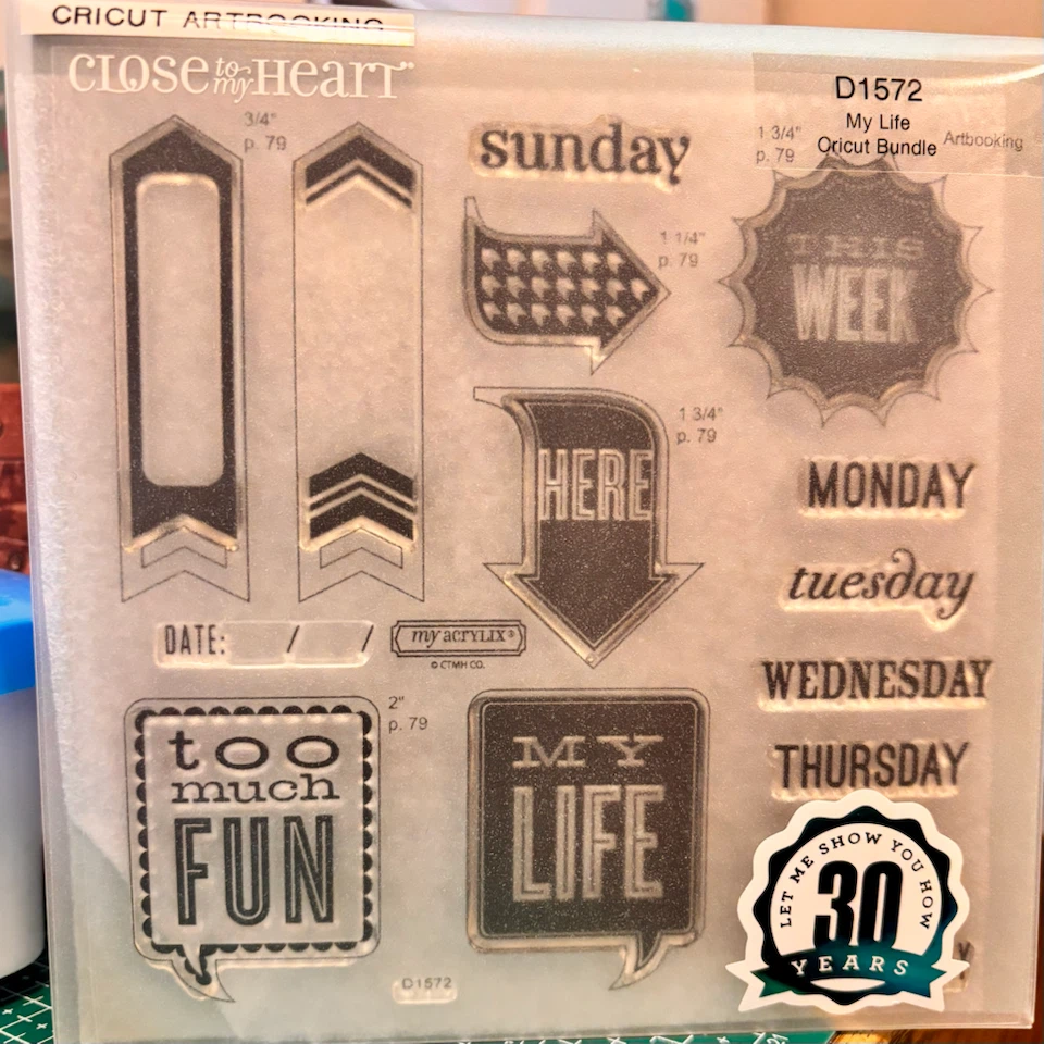 Close to My Heart My Life Artbooking Stamp Set