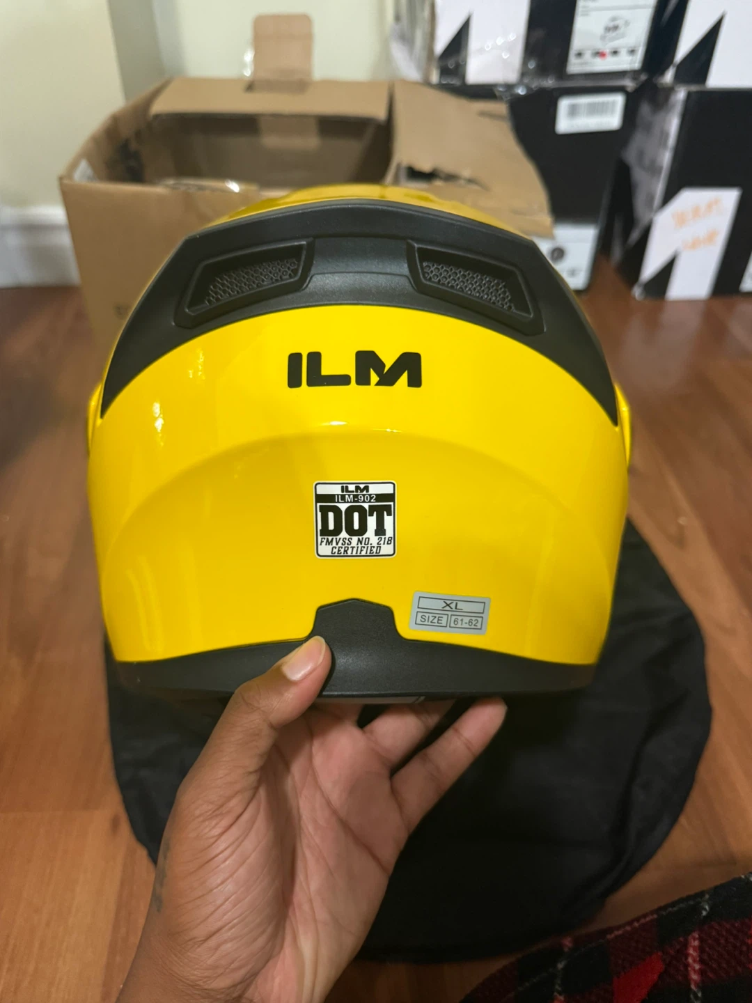 ILM Yellow Full Face Motorcycle Helmet - photo 4