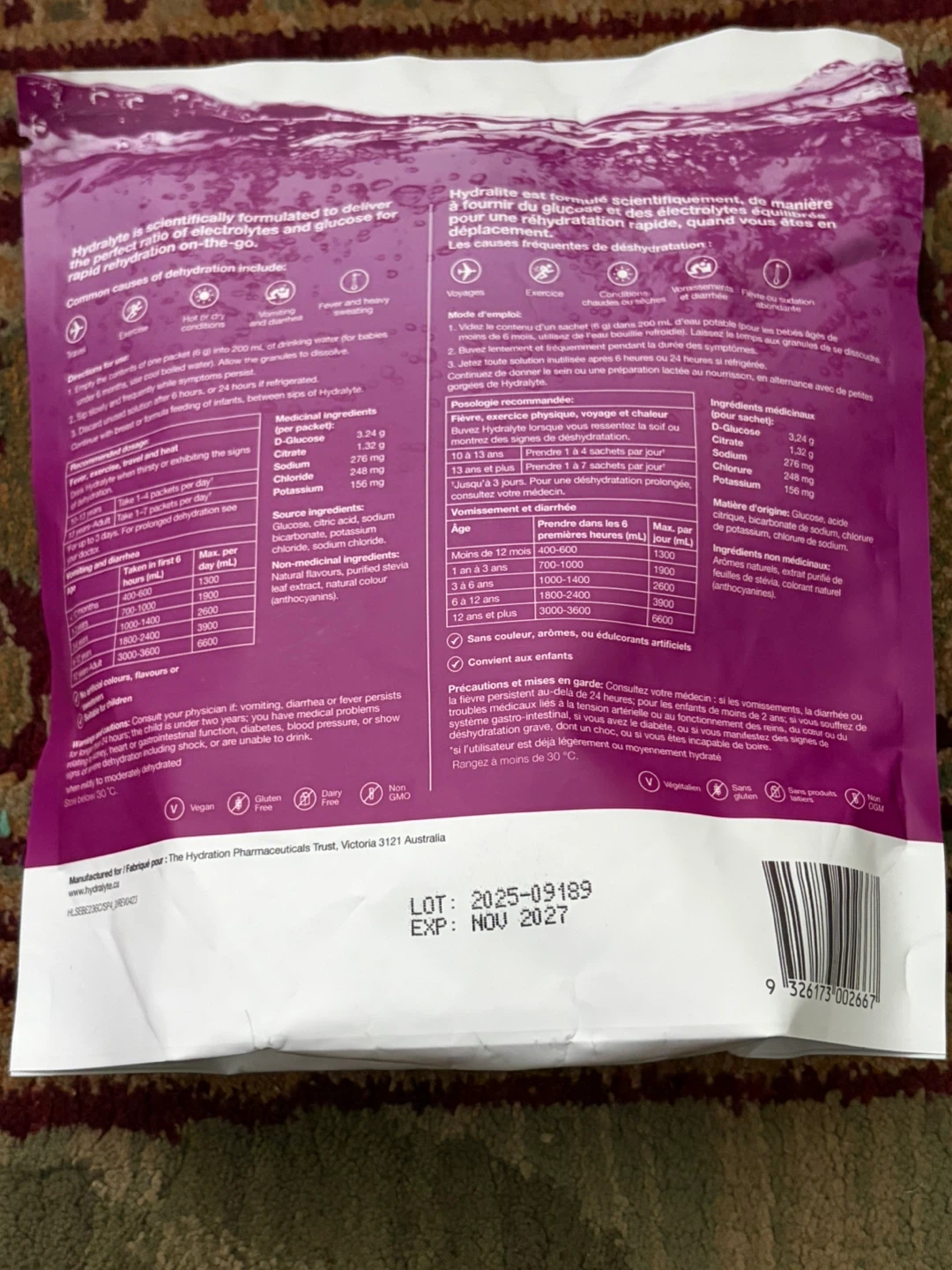 New Sealed 36 Mixed Berry Flavor HydraLyte Electrolyte Powder - photo 2