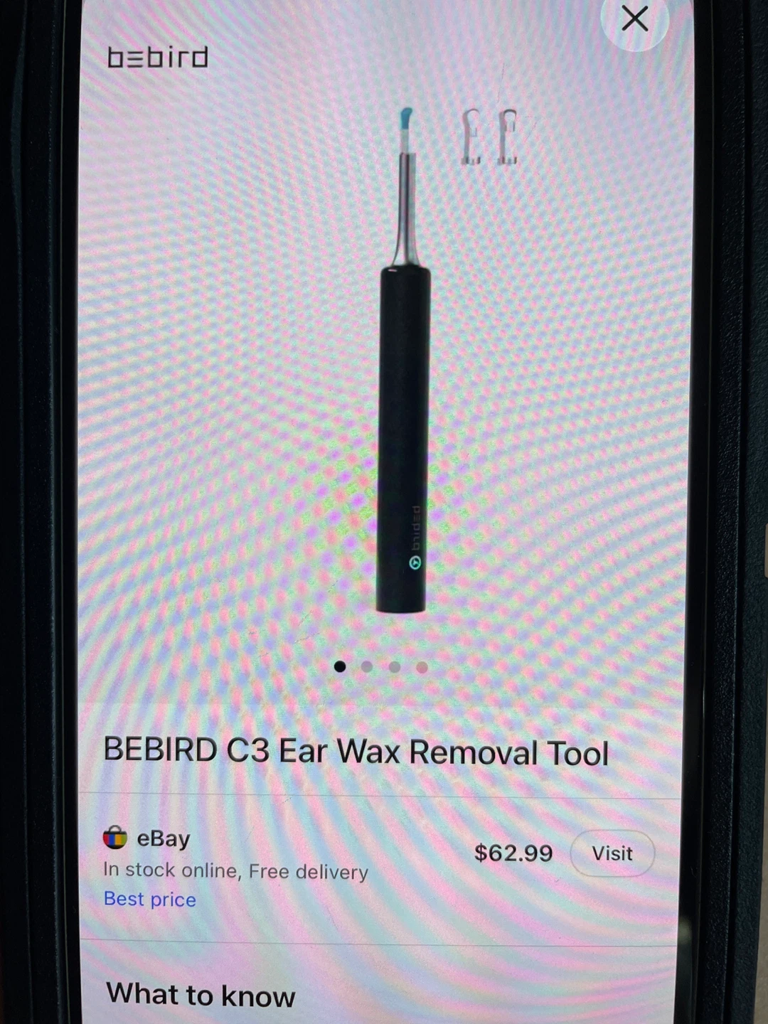 BEBIRD C3 Smart Visual Ear Cleaner Black - photo 3