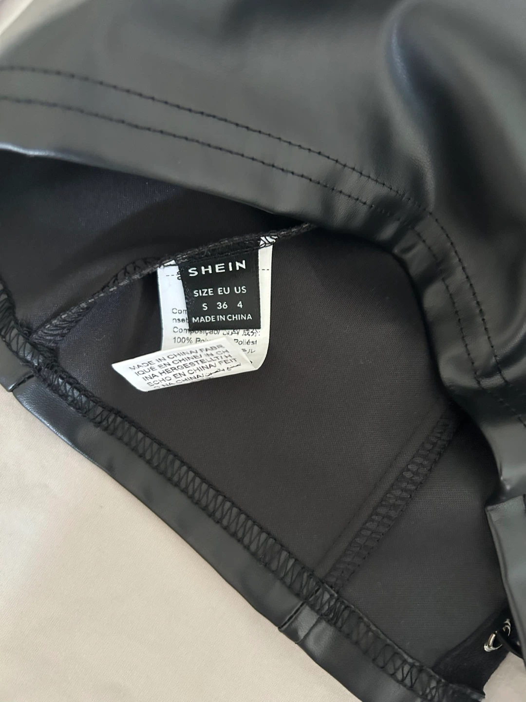 SHEIN Black Faux Leather Halter Top - photo 3