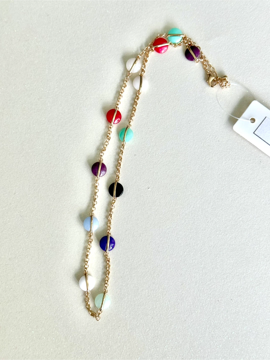 Gold Tone Beaded Necklace