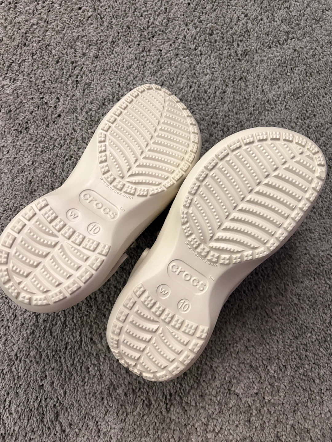 Cream Crocs with Charms and Pearls - Size W 10 - photo 4
