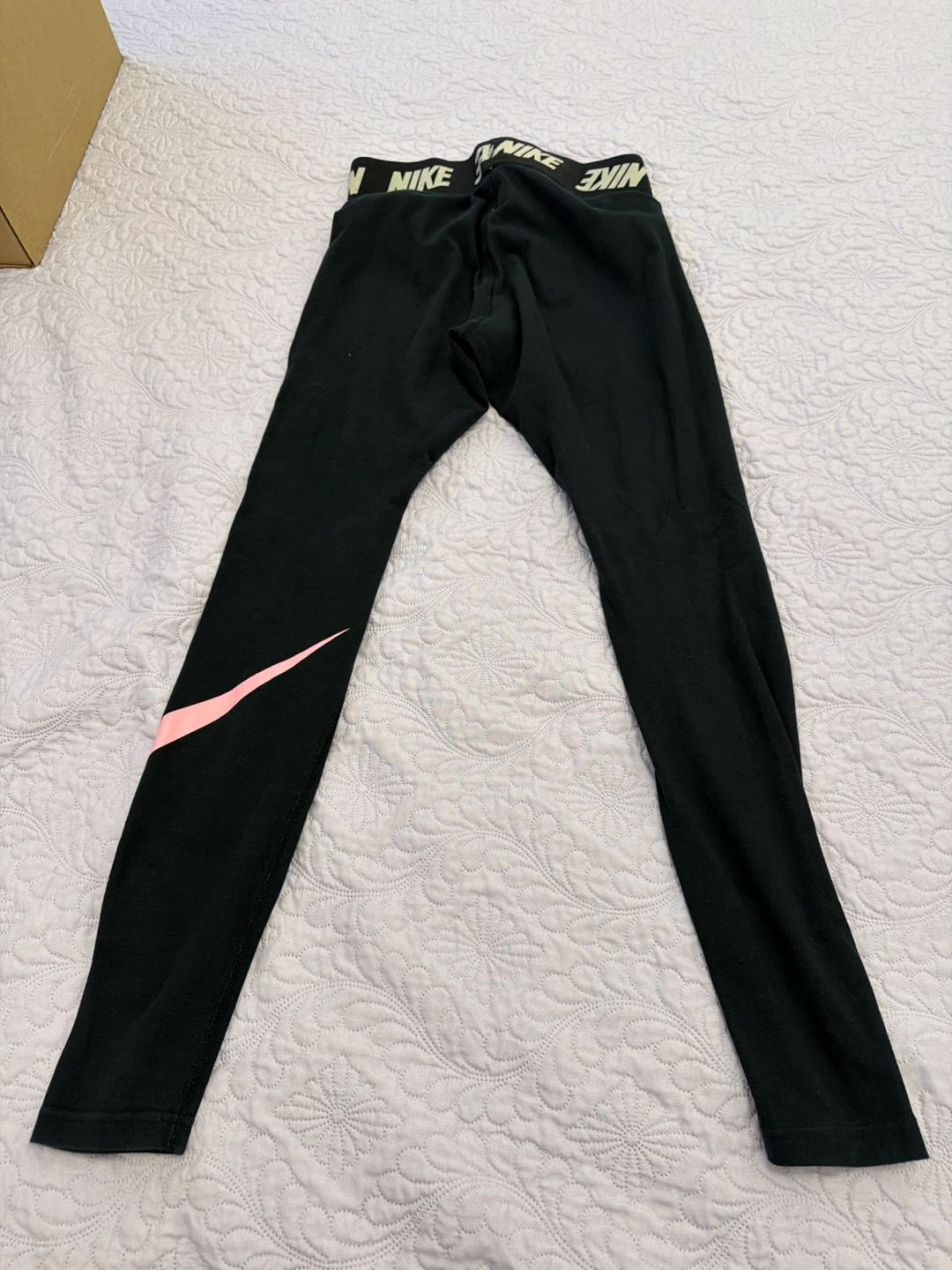 Nike Black Leggings with Pink Swoosh - photo 2