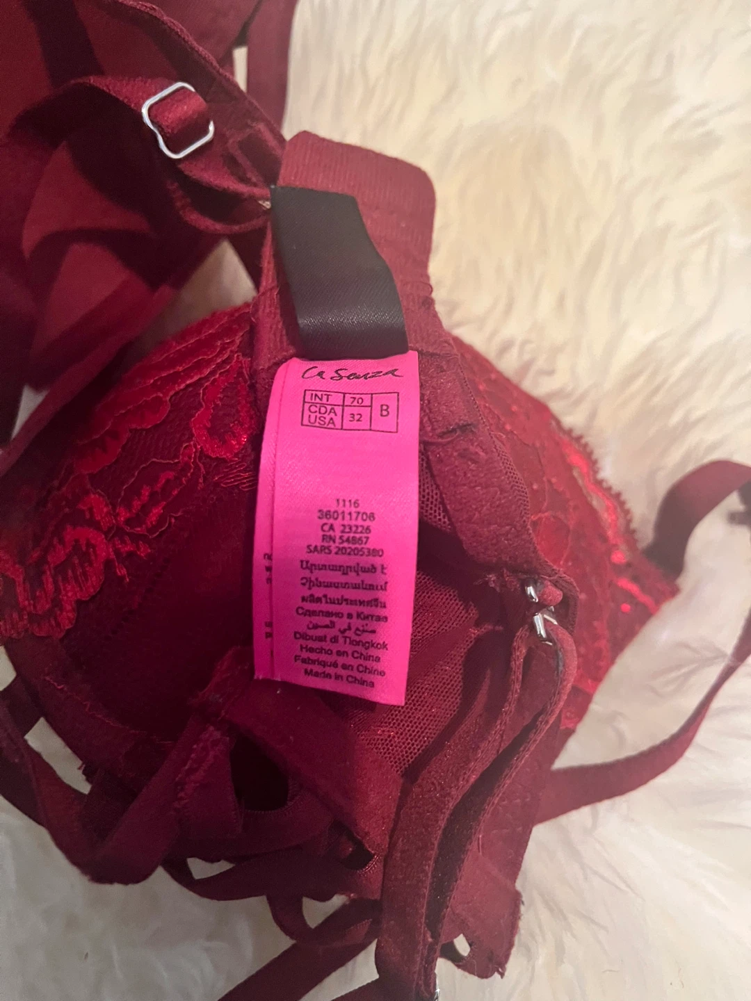 La Senza Red Lace Bra 32B - photo 2