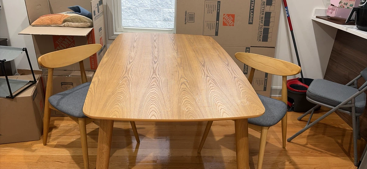 Wooden Dining Chair with Upholstered Seat