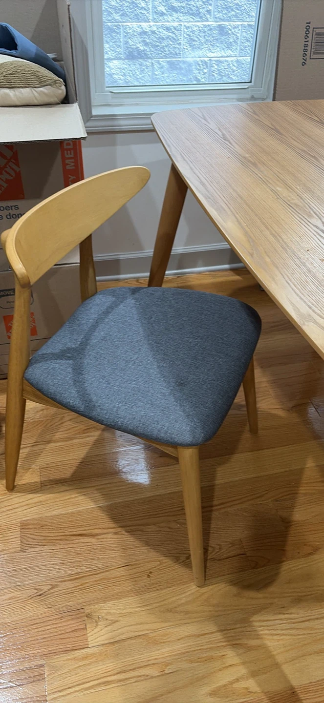 Wooden Dining Chair with Upholstered Seat - photo 4