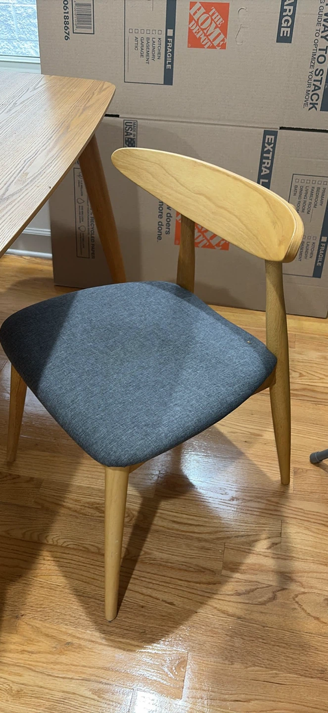 Wooden Dining Chair with Upholstered Seat - photo 5
