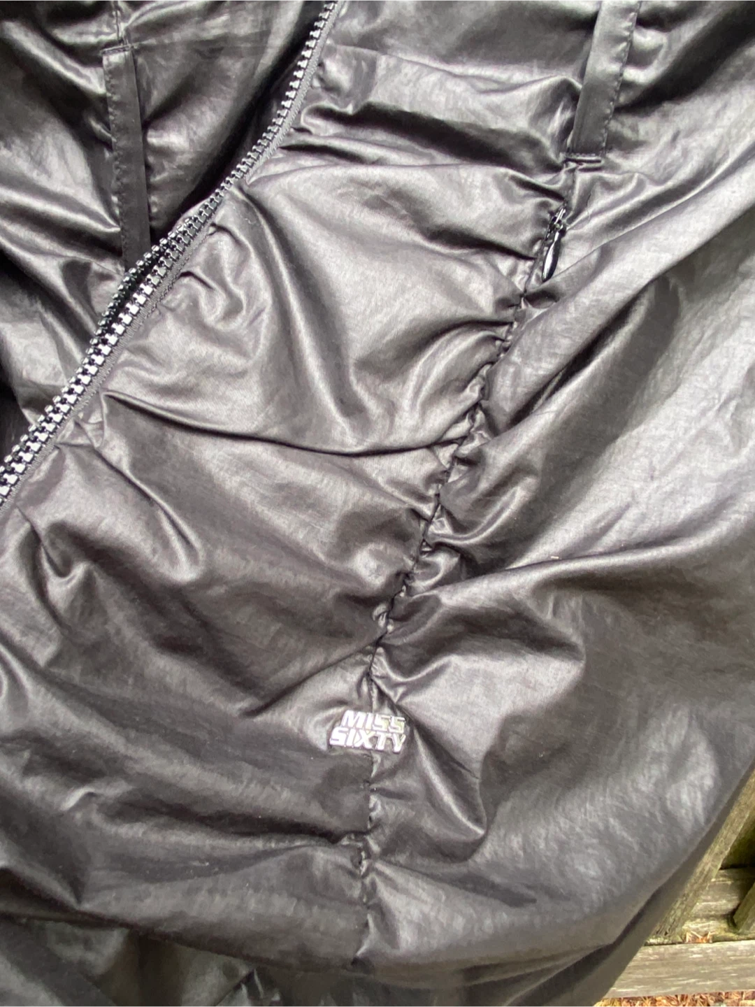 Miss Sixty Collection ruched black jacket size medium - photo 5
