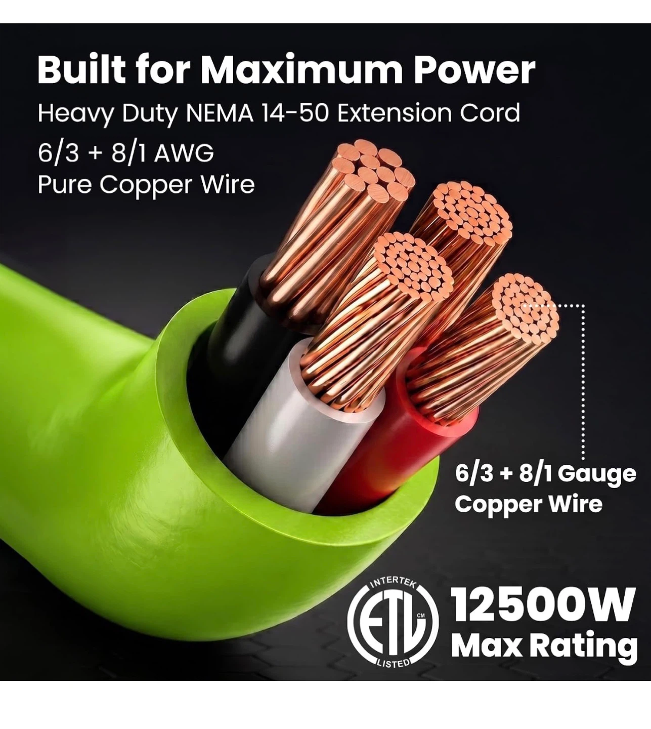GEARit 50 Amp RV Extension Cord - 15 Ft NEMA 14-50 - photo 2