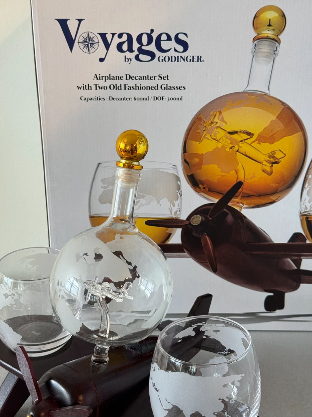 Godinger Airplane Decanter Set with 2 Glasses - photo 2