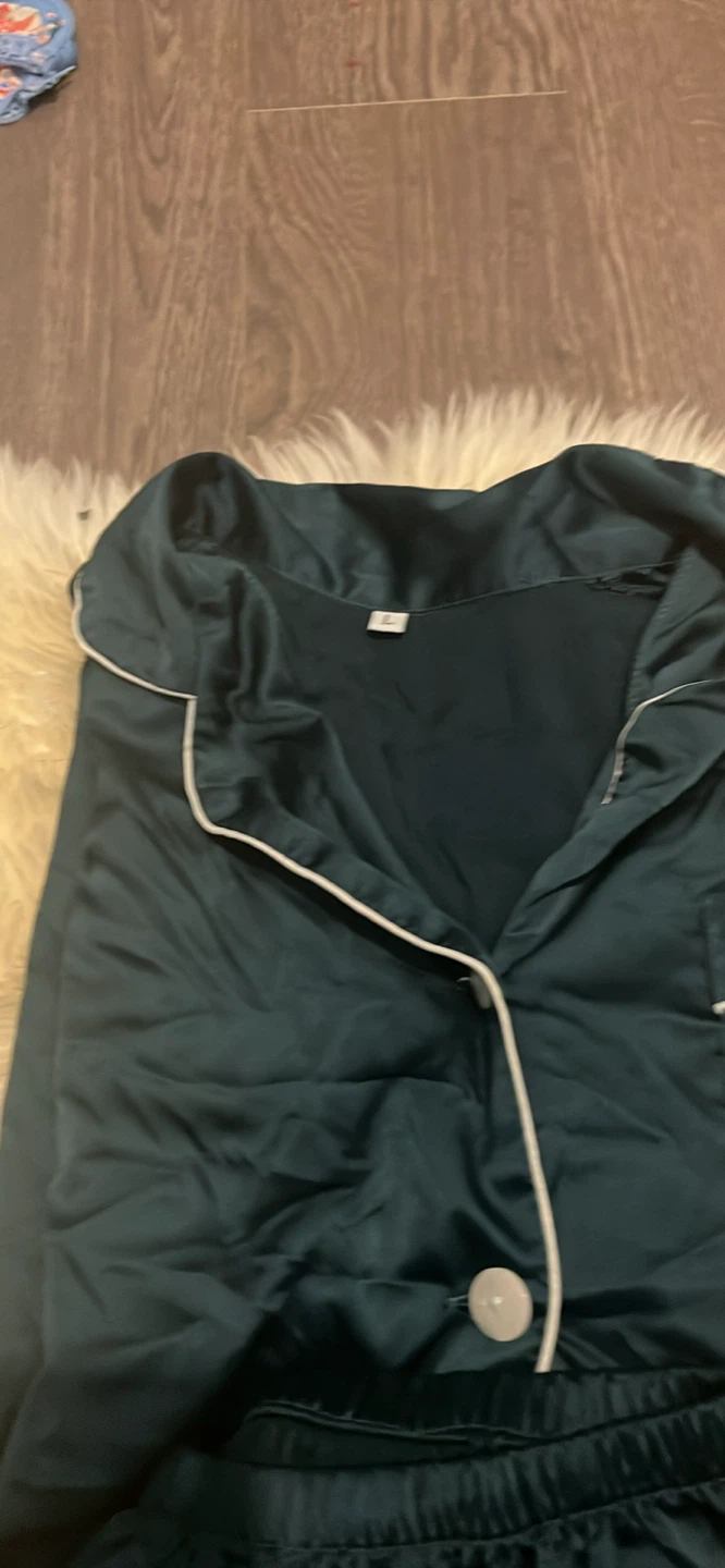 Dark Green Satin Pajama Set Size L - photo 5