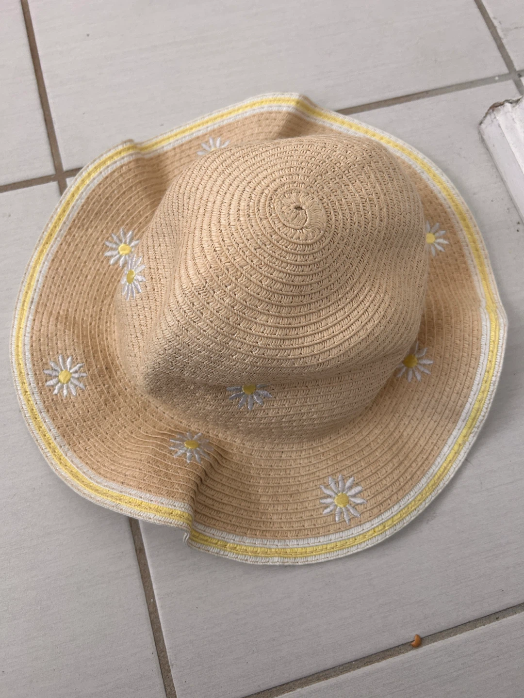 Claire's Daisy Straw Hat