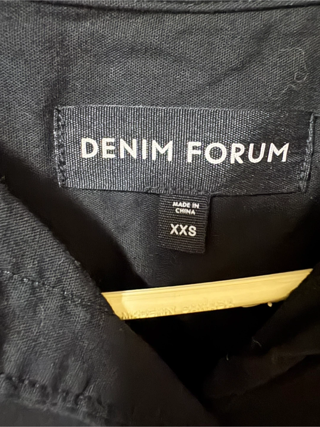 Denim Forum Black Short Sleeve Shirt Sz XXS Oversized - photo 3
