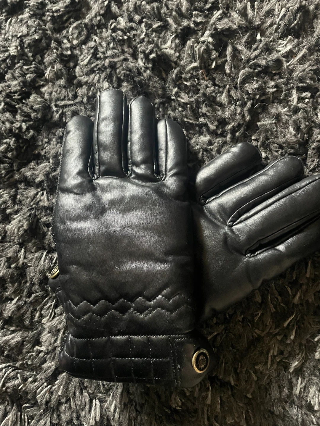 Black Leather Gloves - photo 2