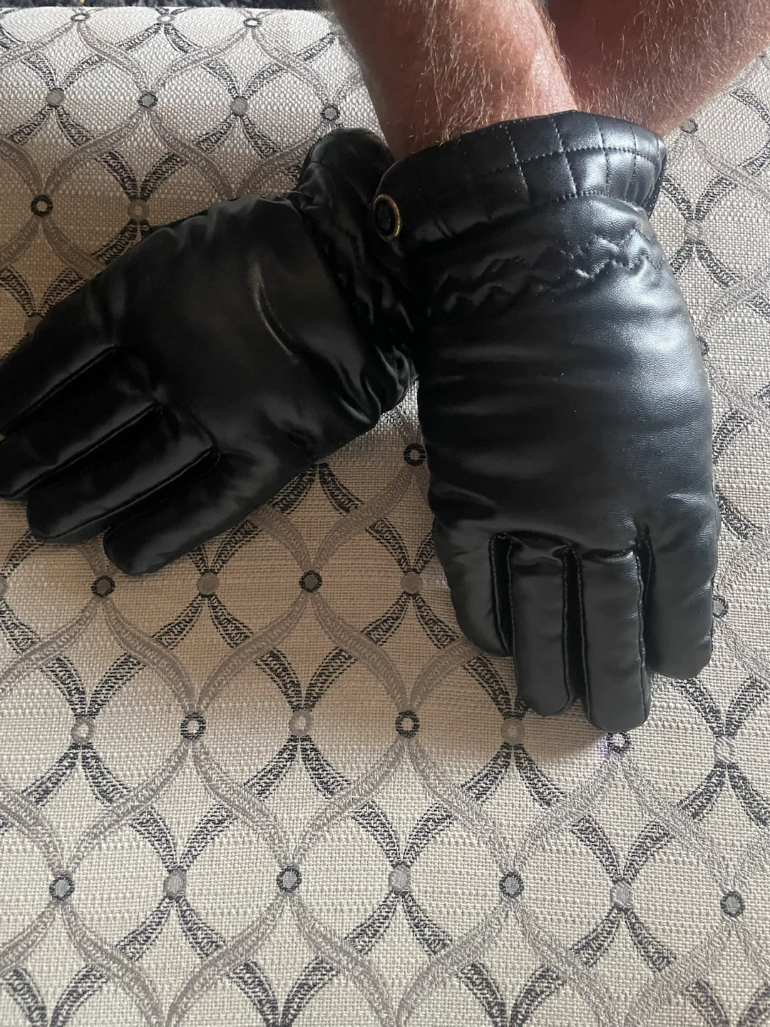 Black Leather Gloves
