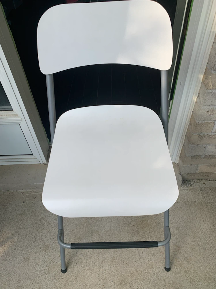 IKEA GUNDE folding chair in white