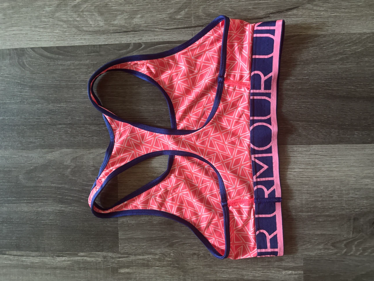 Under Armour Pink Geometric Sports Bra - photo 2