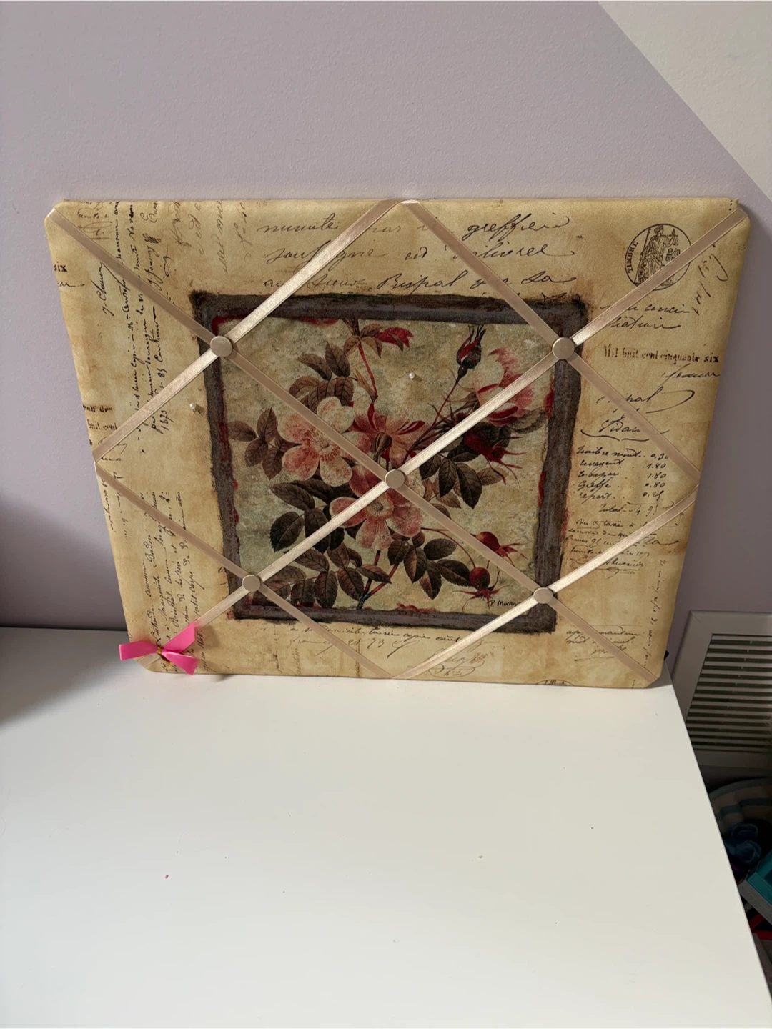 Decorative Fabric Photo Pin Board