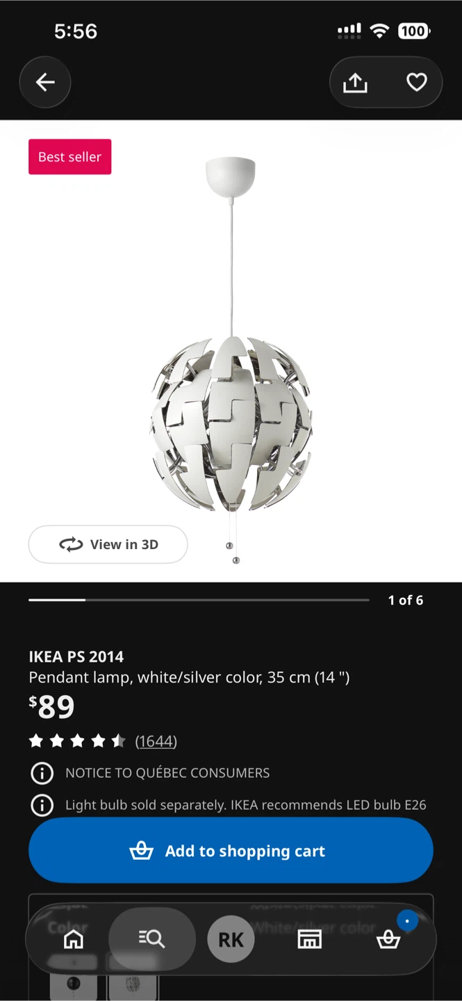 IKEA ceiling lamp - photo 3