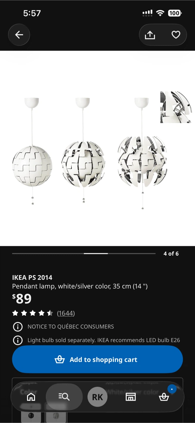 IKEA ceiling lamp - photo 5