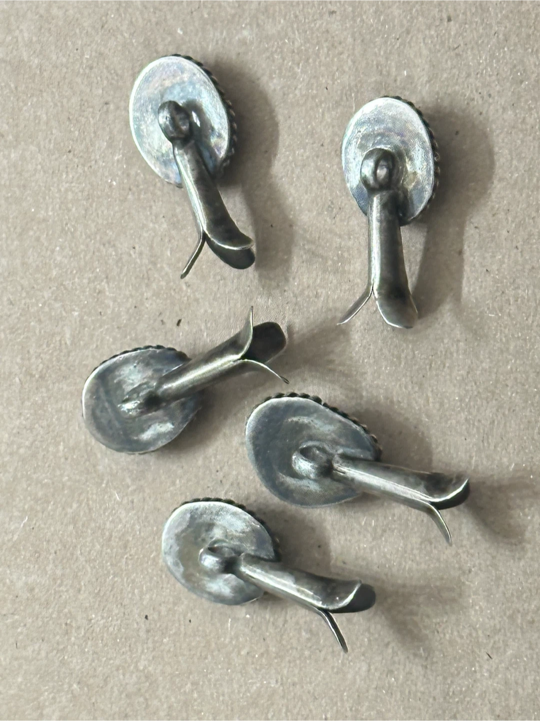 5pc Vintage Sterling & Turquoise Squash Blossom Petals - photo 3