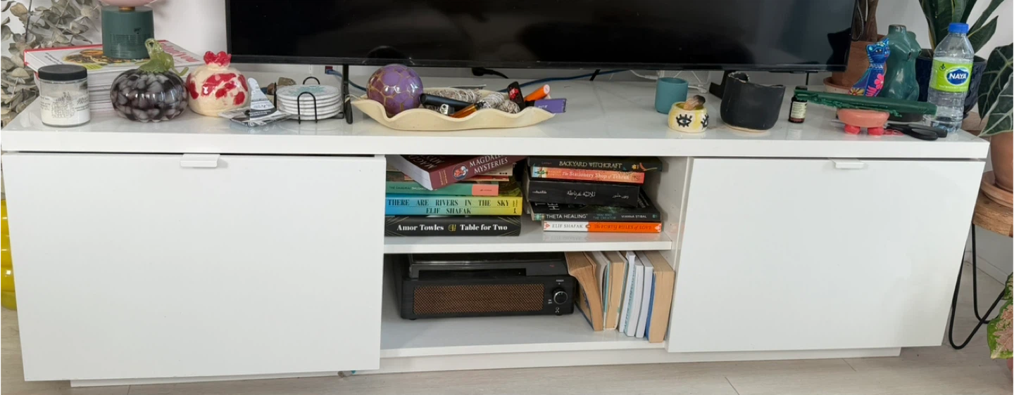 IKEA BYAS TV Bench - White