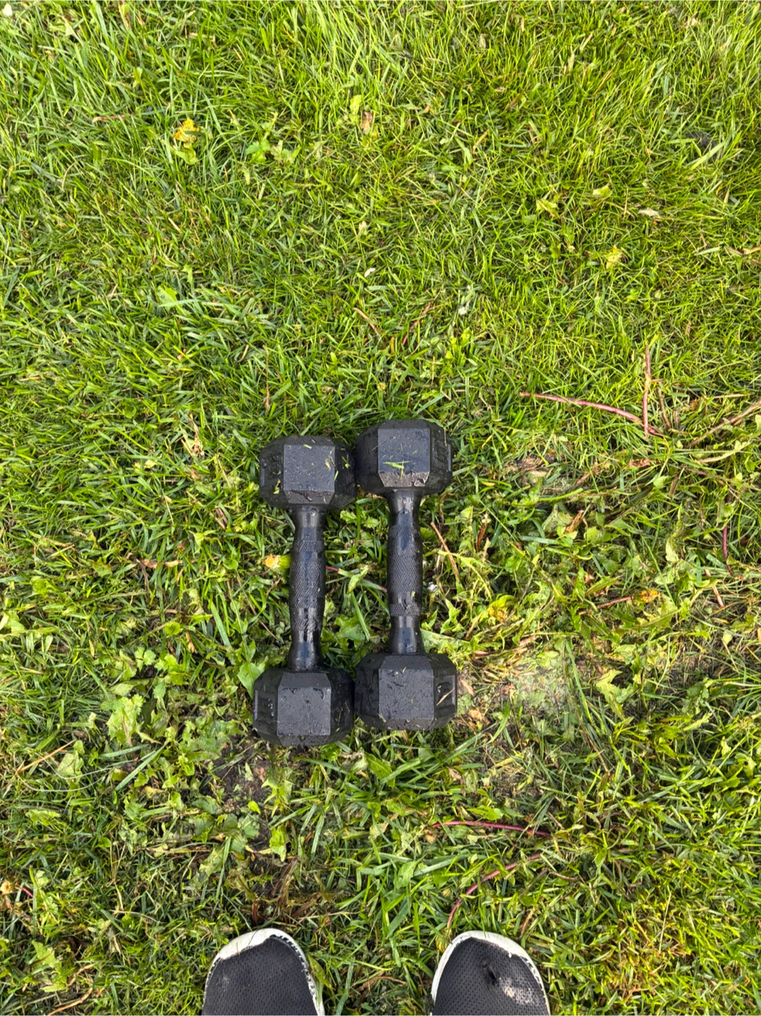 Pair of Black Hex Dumbbells 5 pounds each