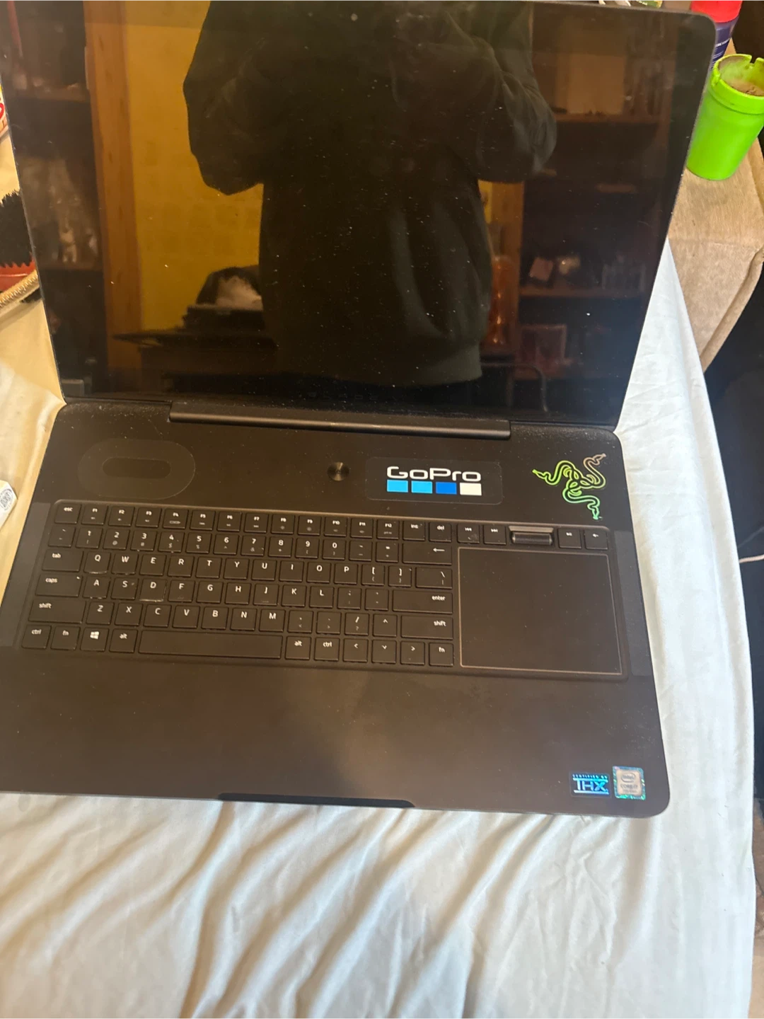 Razer Laptop with GoPro and THX sticker