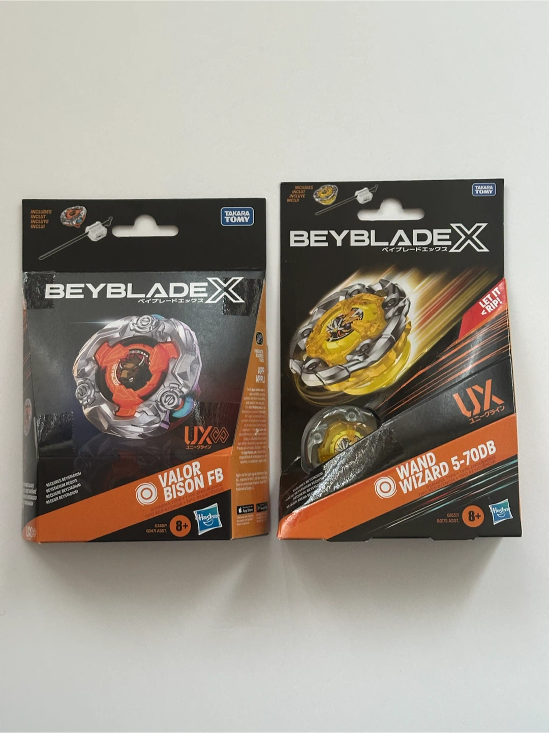 Beyblade X Lot: Valor Bison FB & Wand Wizard S-70DB