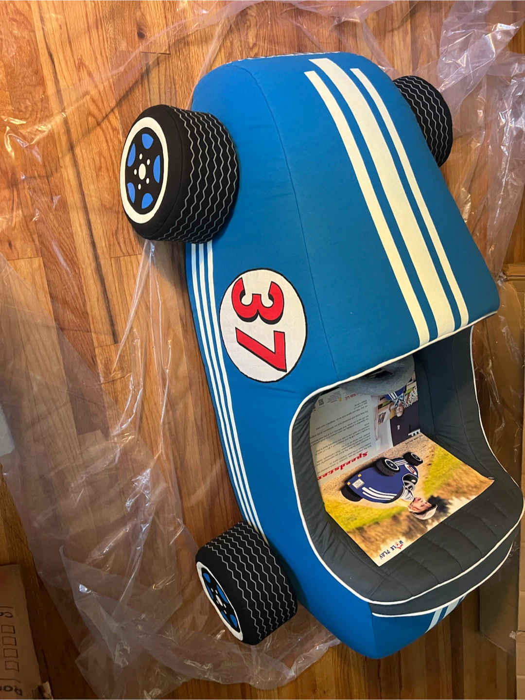 Role Play Speedster Blue Car Kids Lounger - photo 2