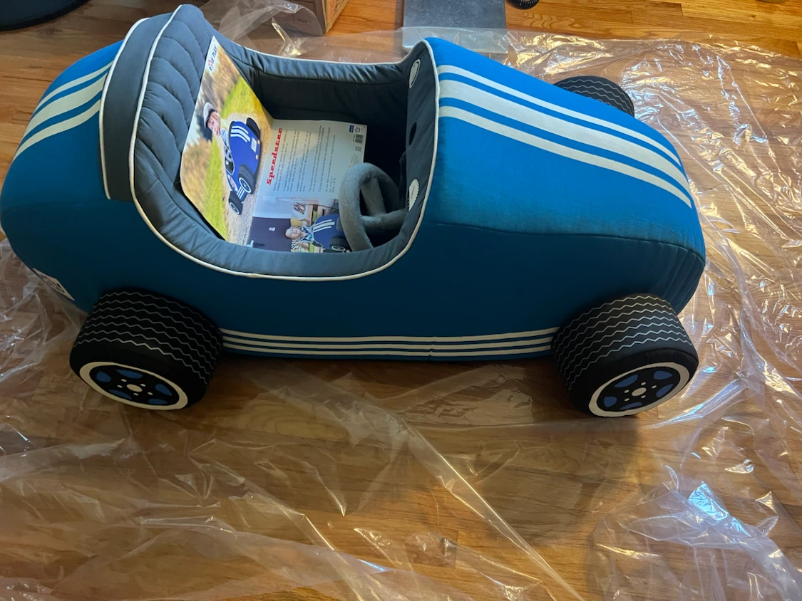 Role Play Speedster Blue Car Kids Lounger - photo 4