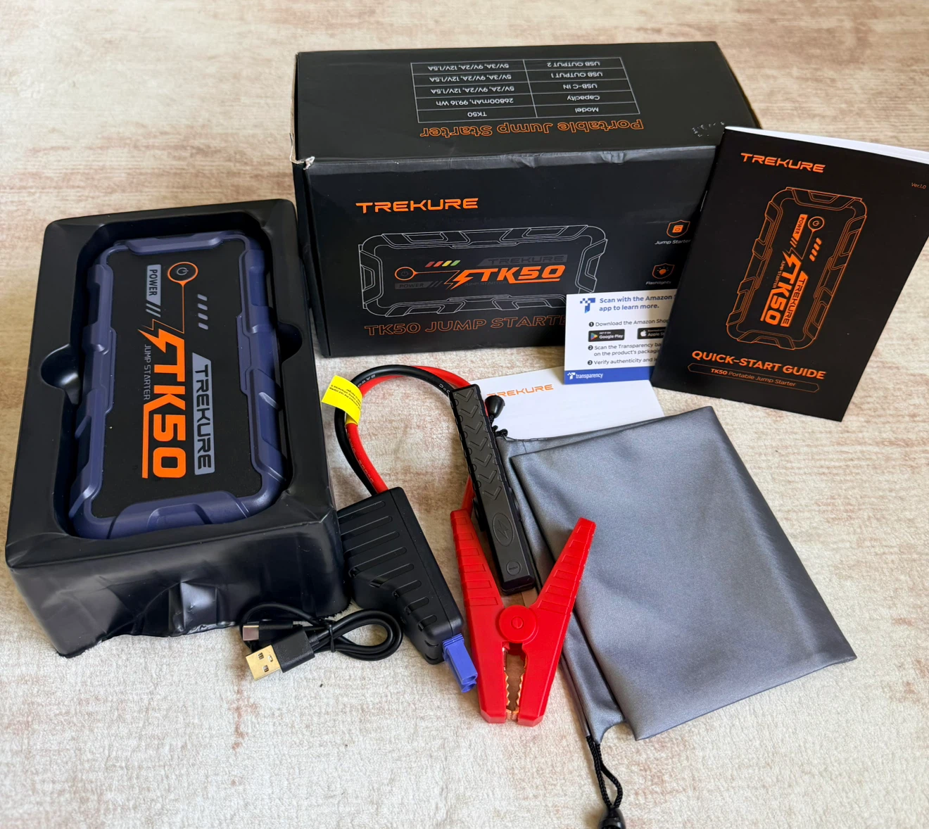 TREKURE TK50 Portable Jump Starter - photo 2