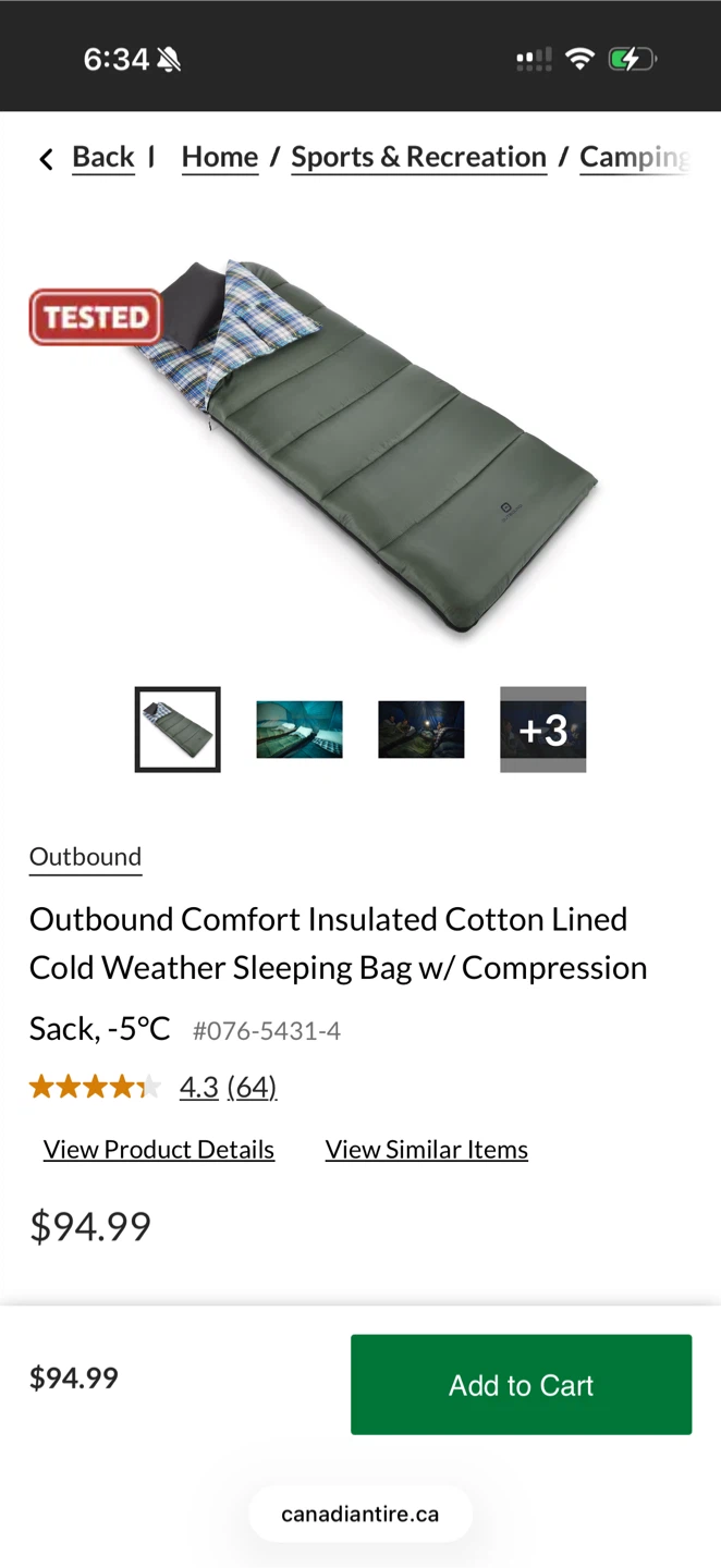Outbound Insulated Sleeping Bag -5C - photo 2