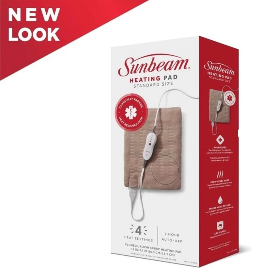Brand New SUNBEAM HEATING PAD 12X15, 4 HEAT, AUTO-OFF - photo 3