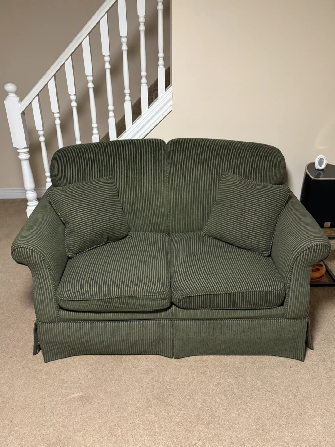 Green Corduroy Loveseat