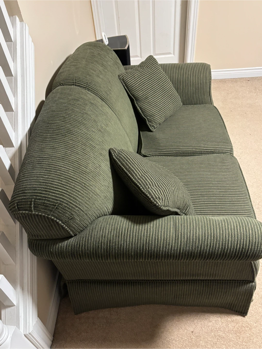 Green Corduroy Loveseat - photo 2