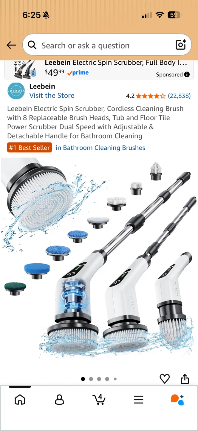 Leebein Electric Spin Scrubber - Used once - photo 4
