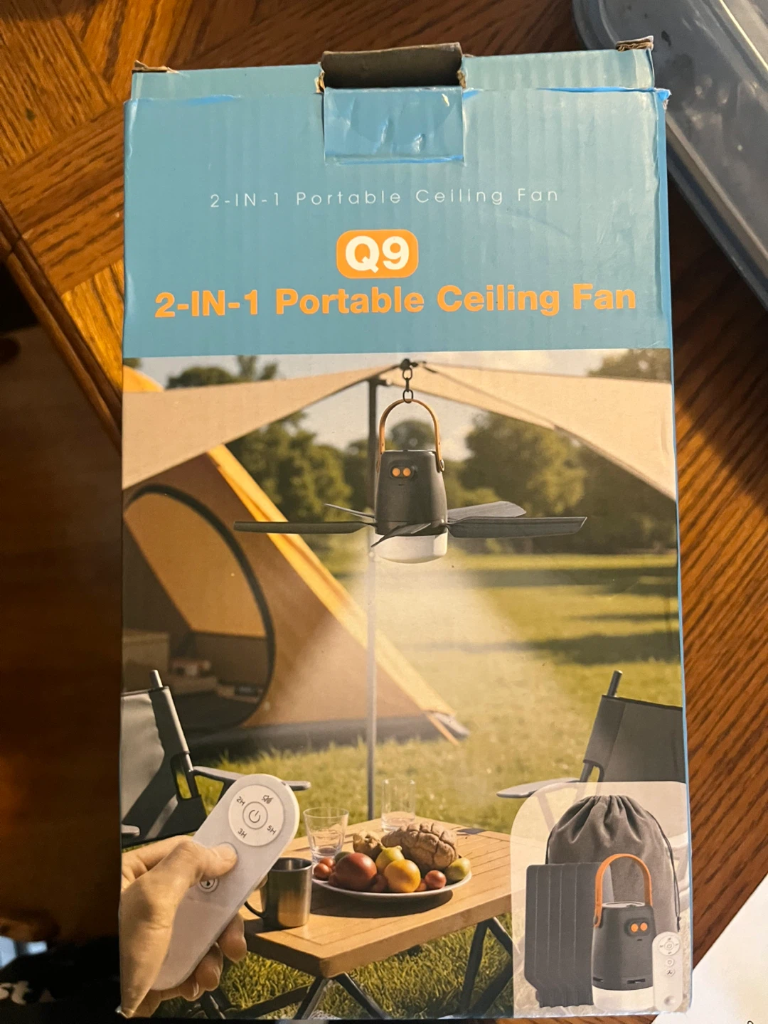 Q9 2-IN-1 Portable Ceiling Fan with Remote - photo 2