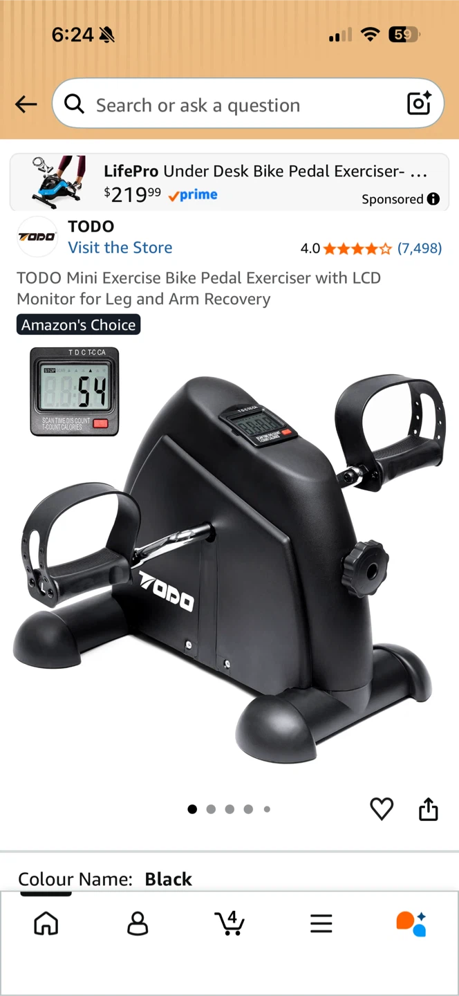 TODO Mini Exercise Bike Pedal Exerciser with LCD Monitor - photo 3
