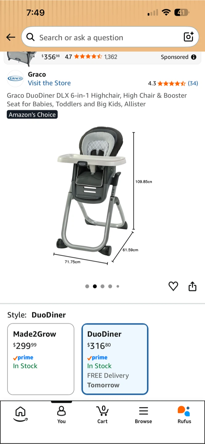 Graco DuoDiner 6-in-1 Highchair - photo 2
