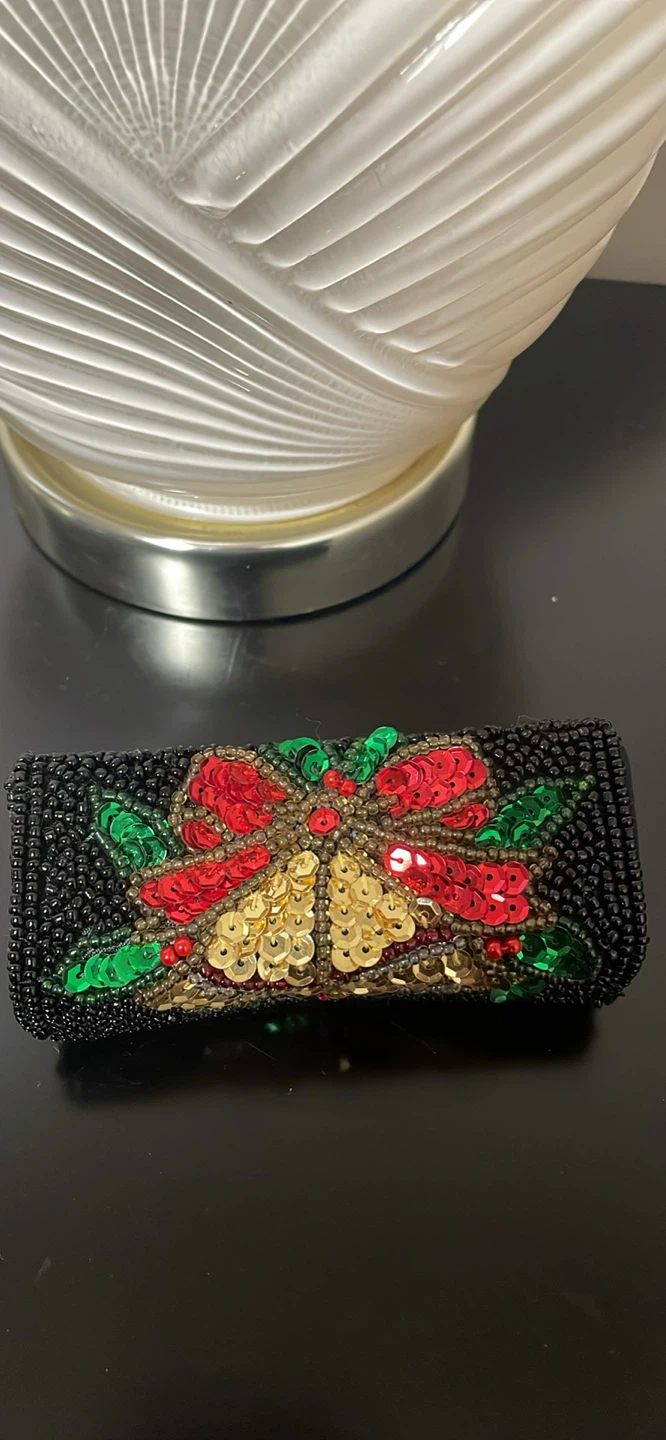 Vintage Liz Claiborne Beaded Lipstick Case