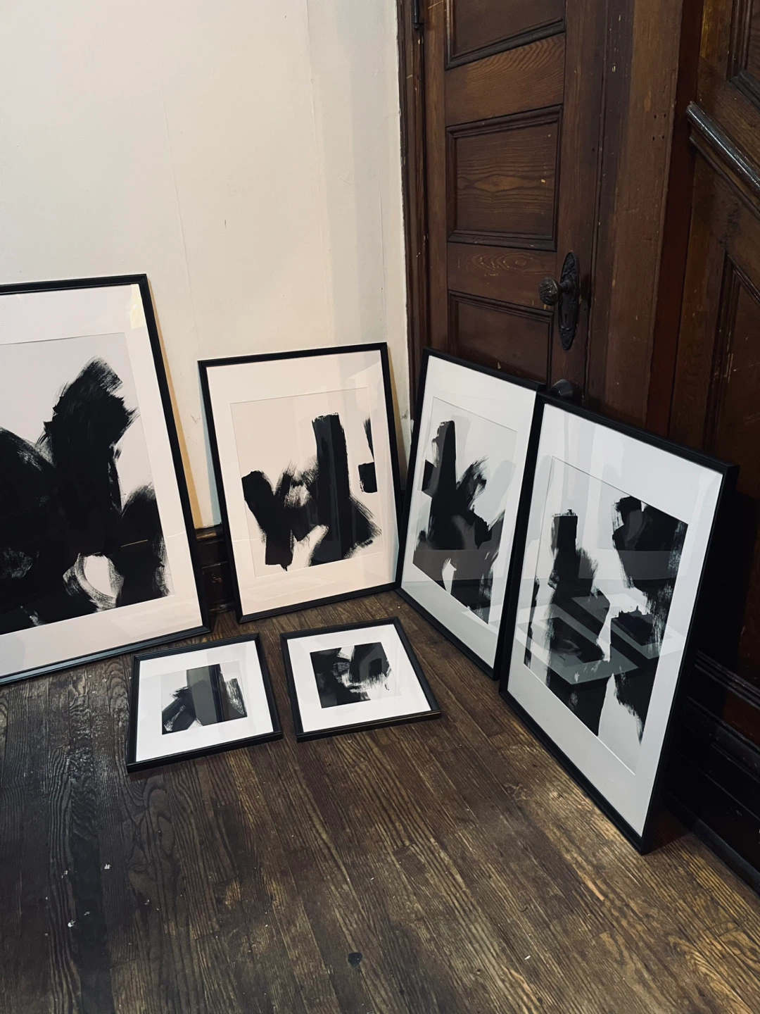 Modern Abstract Paintings - Framed Art Set of 6